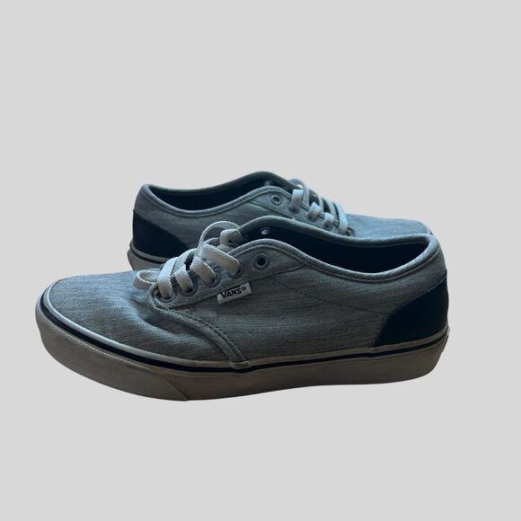 Vans Men's Canvas & Leather Accents Low-Top Sneakers 751505 Gray  Size 7 - Picture 3 of 9